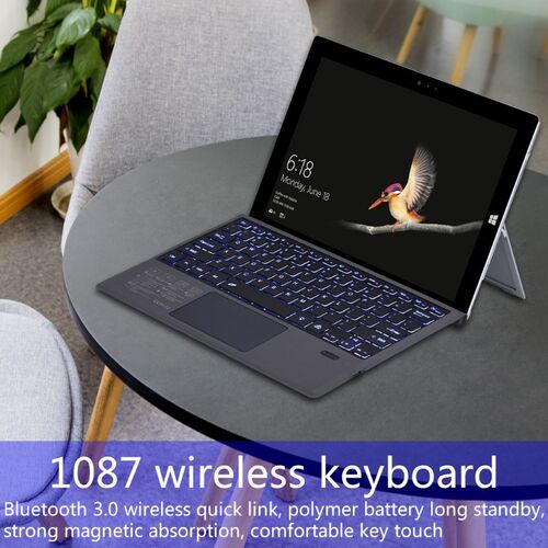 Ultra thin Trackpad Wireless Bluetooth Keyboard Built in tw