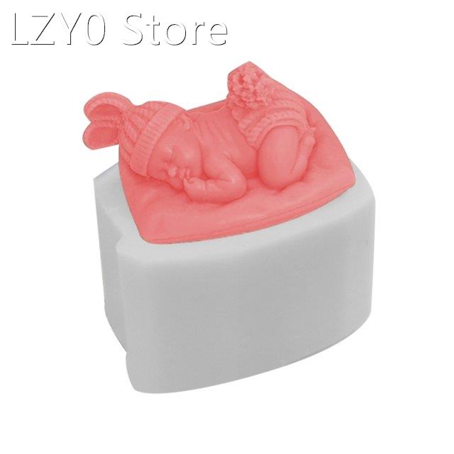 3D Sleeping Baby Shower Silicone Mold Handmade Soap Molds Fo