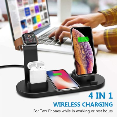 4 IN 1 Wireless Charger Stand For iPhone 11 XR XS X Charger