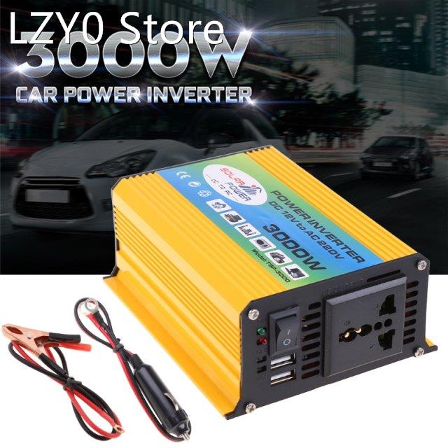 Boat Car 3000W Converter Power Inverter DC 12V to AC 220V In