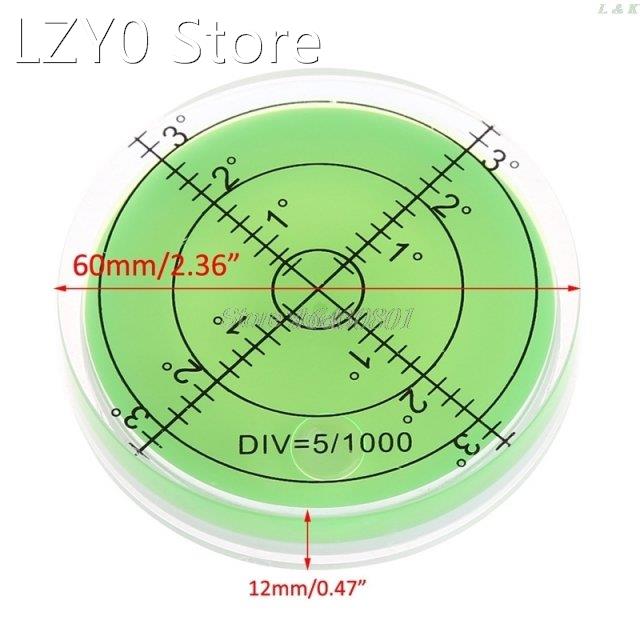 Large Spirit Bubble Level Degree Mark Surface Circular Measu