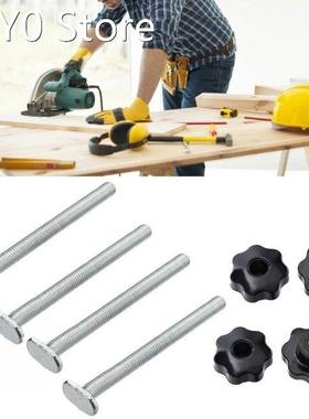 4 Sets M8x100mm T-Slider Bolt Thumb Nut For Woodworking T-Sl