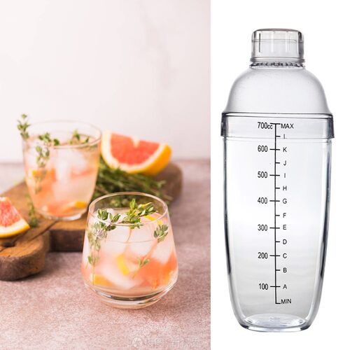 Glass Cocktail Shaker Transparent Scale Bar Shakers Cup Win