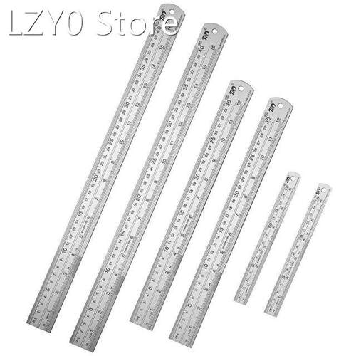 hot-Stainless Steel Ruler Straight Edge Metal Ruler Set For