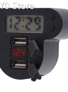Waterproof 12V 24V Motorcycle Dual USB Charger With Time Clo