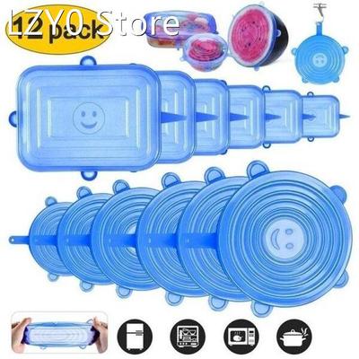 Dreamburgh 12pcs Silicone Stretch Lids Silicone Food Wrap Bo