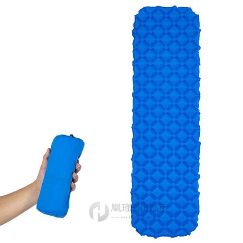 3 colors Inflatable Camping Mat With Pillow Sleeping Cushion