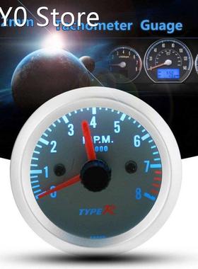 Universal 2'' 52mm Car Tachometer Gauge 0-8000 RPM B