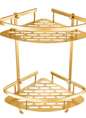 Bathroom Gold Shelf Shower Wall Mounted Corner Basket Shamp