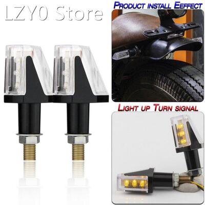 2pcs 12V LED Motorcycle Turn Signals Lights Rear Blinker Ind