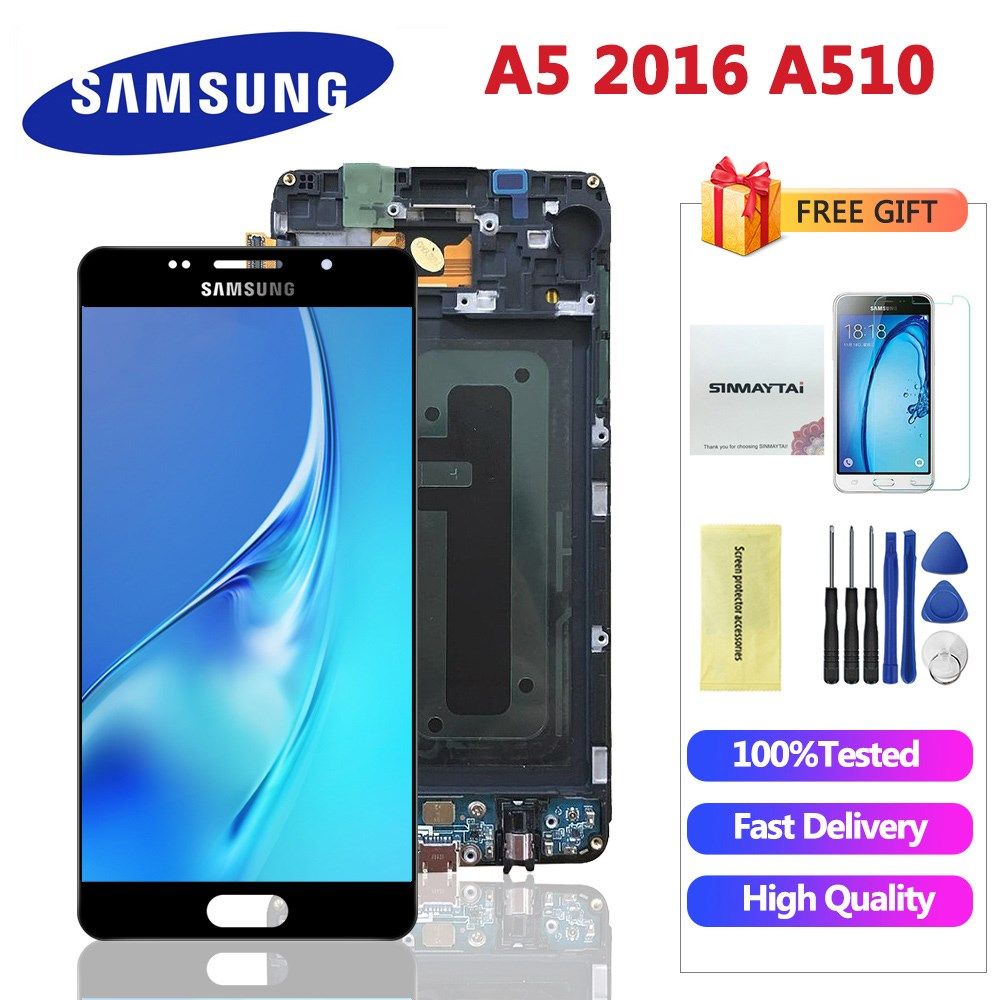 A5 2016 lcd For  Galaxy A510 Lcd A510 A510F display Touch Sc