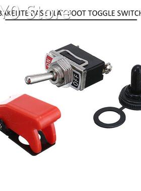 Black Heavy Duty ON/OFF SPST Toggle Switch Flick & Cover