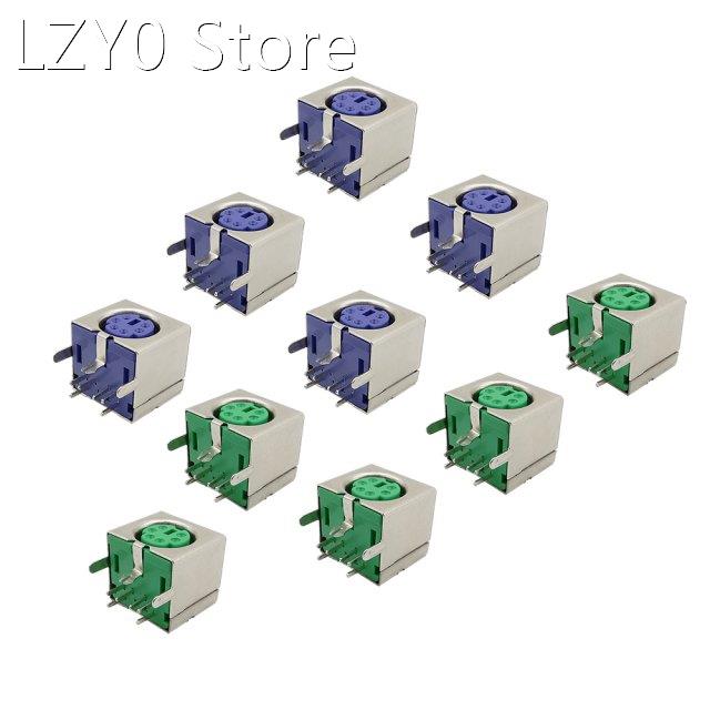 50Pcs PS/2 PS 2 Female Socket Jack Connector Keyboard 6 Pin
