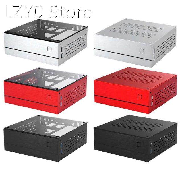 M5TE B01 ITX Computer Case Chassis Aluminum/Glass Brief
