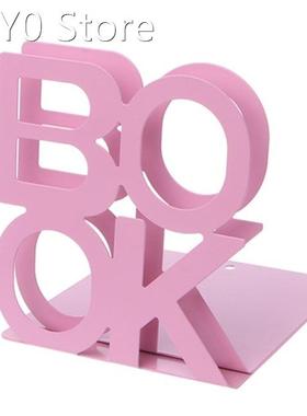 Alphabet Shaped Metal Bookends Iron Support Holder Desk Stan