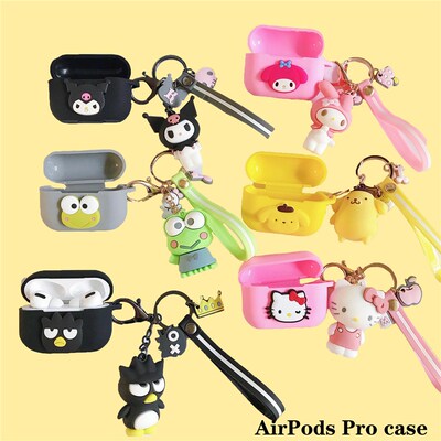 Anime My melody Pendant Decor Silicone Case For Airpods pro