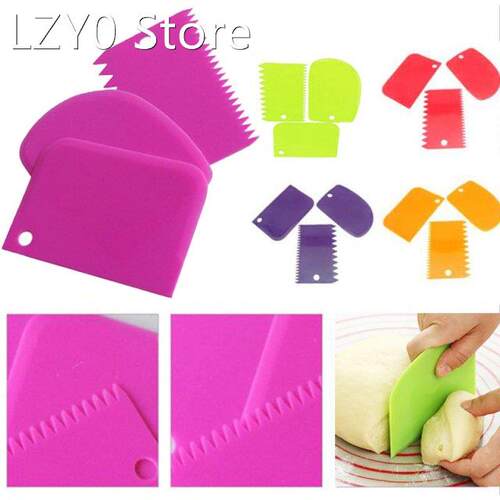3Pcs/set Dough Icing Fondant Scraper Cake tools Decorating B