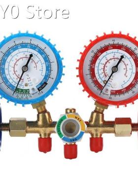 3 Way Refrigerant Gauge AC Diagnostic Manifold Freon Gauge f