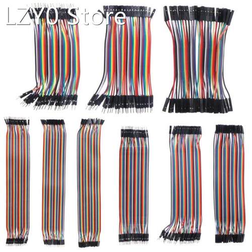40Pcs Cables M-F/M-M/F-F Jumper Breadboard Wire Colorful GPI