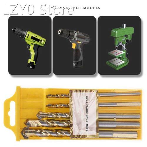 5pcs 6/6/8/10/12mm Carbide Tipped Drill Bit Set for Masonry