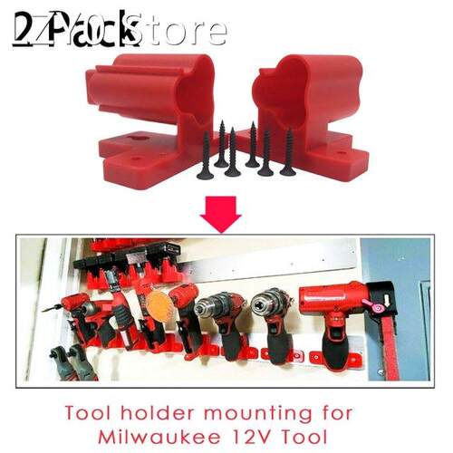 2 Packs Tool Rack Holder Mount For Milwaukee M12 Tool Hanger