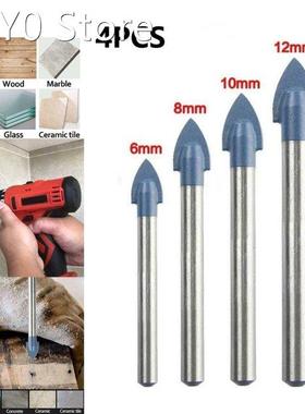 4pcs 6-12mm Triangle Drill Bit Glass Tile Cement Wall Drilli