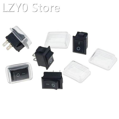 5PCS Black Push Button Switch 6A-10A 110V 250V 2Pin Sna