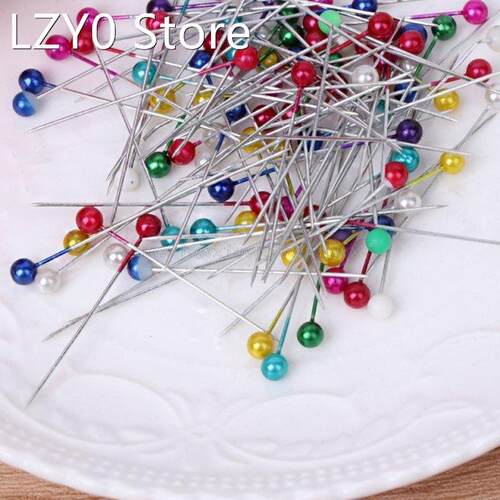 100 Pcs Pack Mix Color Round Head DIY Craft Location Pins Pu