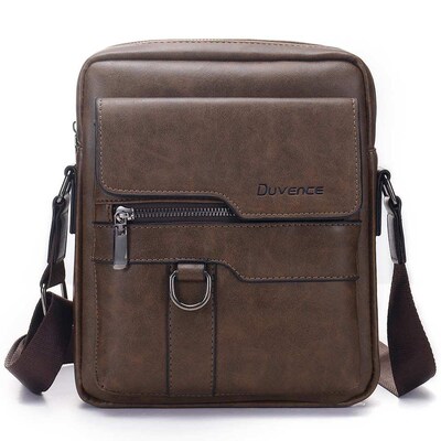 Fashion Men Shoulder Bag for 10.5'' ipad Men PU Leather Fla