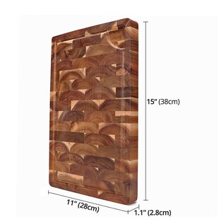 Large Multipurpose Thick Acacia Wood Cutting Board with Juic