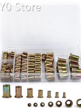 165 PCS Stainless Steel Flat Head Rivet Nuts Set M3 M4 M5 M