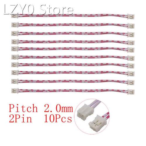 10Pcs JST PH 2.0 mm 2 Pin Connector Plug Pitch 2.0mm 2P Fema