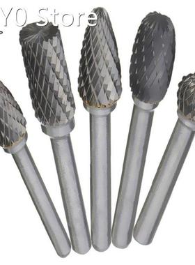 5pcs 12mm Head Tungsten Carbide Rotary Point Burr Die Grinde