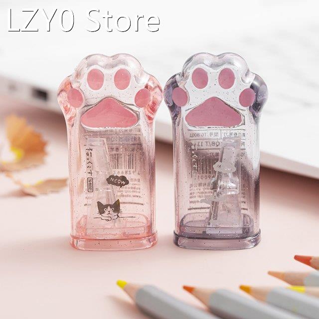 1pc Cute Cat Paw Pencil Sharpener Kawaii School Supplies Stu