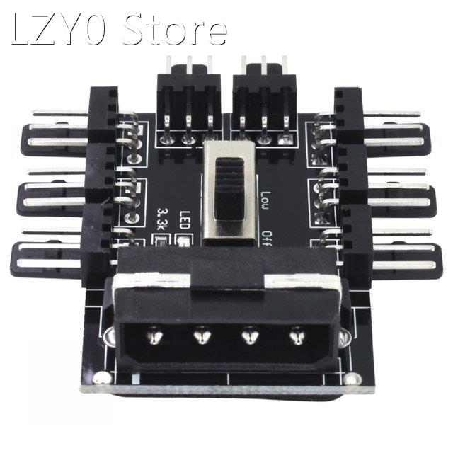 hot-PC 1 to 8 4Pin Molex Cooler Cooling Fan Hub Splitter Cab