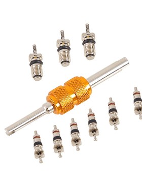9pcs R134a Car A/C Air Conditioning Valve Cores with Instal