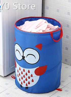 Foldable Cute Cartoon Fabric Laundry Basket Large Organizer