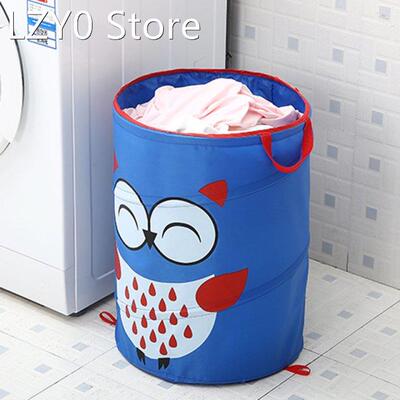 Foldable Cute Cartoon Fabric Laundry Basket Large Organizer