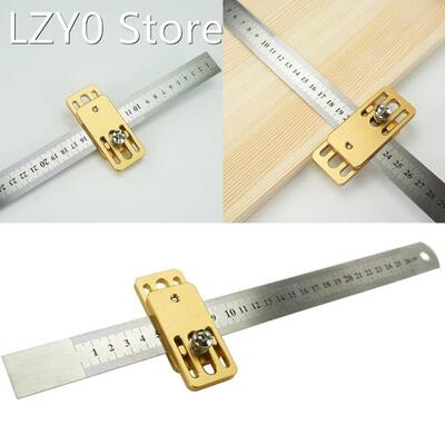 Woodworking Scribing Tool Steel Ruler Positioning Block Cros