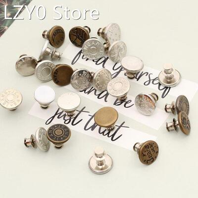 5 10PCS Retro Detachable Metal Buttons Snap Fastener Pants P