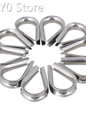 10x M8 Silver Wire Rope Anchor Line Thimbles for Boats Prote