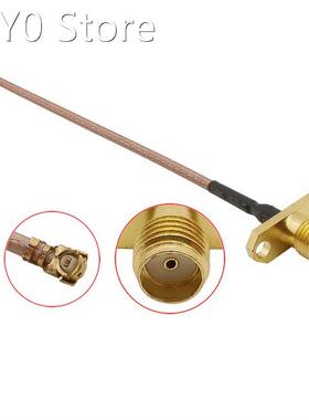 1Pcs U.FL IPX to SMA Female Jack 2 Hole Flange Mount Panel R