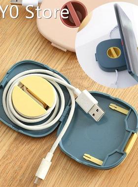 Dual-purpose Phone Holder Cable Organizer Rotating Cable Win