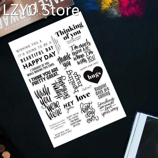 Alphabet DIY Silicone Clear Stamp Cling Seal Scrapbook Embos