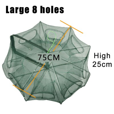 6/8/12/16Holes Folded Hexagon Fishing Shrimp Automatic Trap