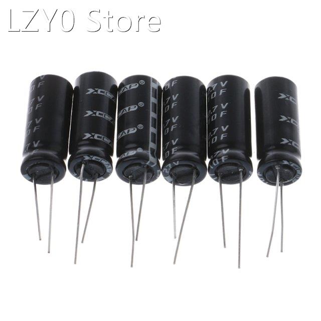 6x 2.7V 10F Cylindrical Ultra Super Farad Capacitor High Pow