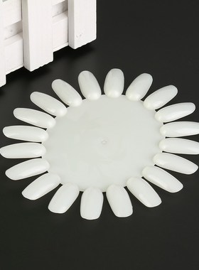 10 Pair 2 color Nail Art Tips Comestic Practice Round Wheel