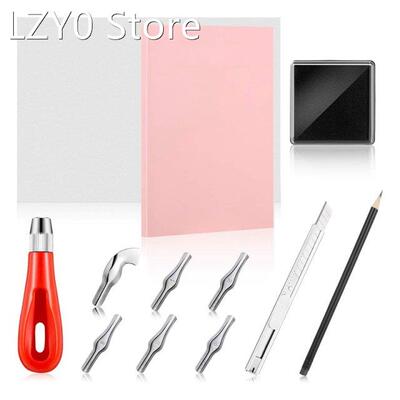 Rubber Stamp Making Kit Block Printing Tool Kit, Linoleum Cu