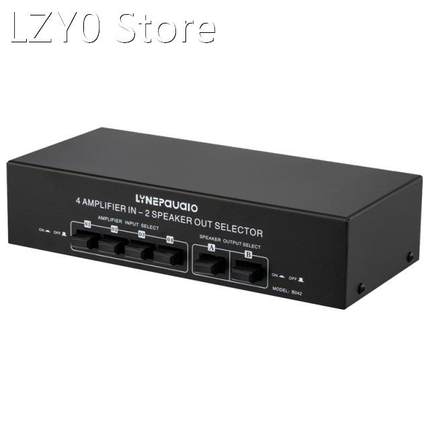 LYNEPAUAIO 4 Input 2 Output Amplifier Speaker Switch Splitte
