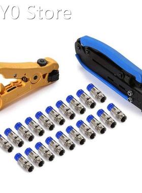 RG6 Compression Tool Coax Cable Crimper Kit RG6 RG11 RG59 F8